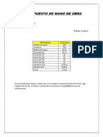 PRESUPUESTO DE MANO DE OBRA Percy