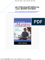 Full Download Fundamentals of Nursing 9th Edition by Taylor Lynn Bartlett Test Bank PDF Full Chapter