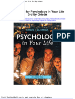 Full Download Test Bank For Psychology in Your Life 3rd by Grison PDF Full Chapter