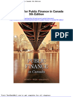 Full Download Test Bank For Public Finance in Canada 5th Edition PDF Full Chapter