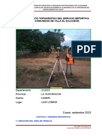 Informe Topografico Las Lomas Kimbiri