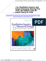 Test Bank For Qualitative Inquiry and Research Design Choosing Among Five Approaches, 4th Edition John W. Creswell Cheryl N. Poth