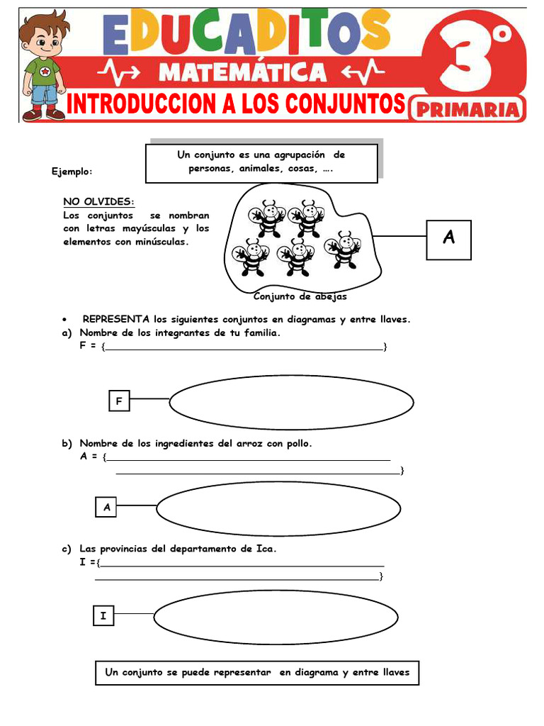 Actividades de Conjuntos para Tercer Grado | PDF