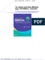 Full Download Test Bank For Quick and Easy Medical Terminology 7th Edition Leonard PDF Full Chapter