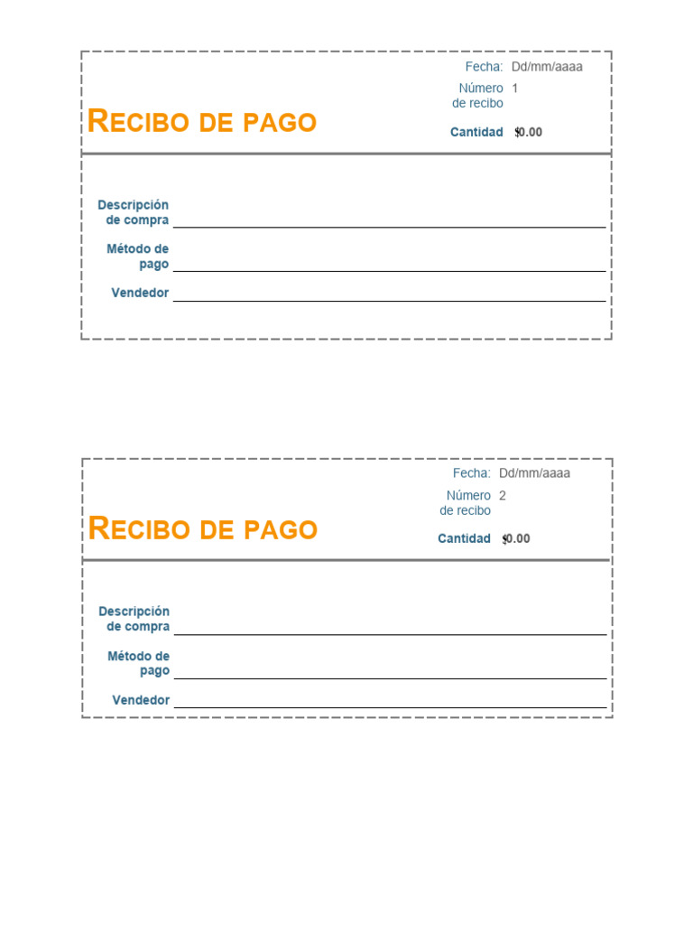 Recibo de Pago WORD | PDF 