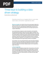 Three Keys To Building A Data Driven Strategy