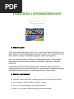 Football Sponsorship Task