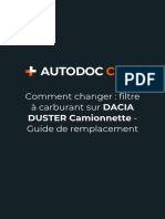 Comment Changer - Filtre À Carburant Sur DACIA DUSTER Camionnette - Guide de Remplacement