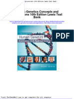 Full Download Human Genetics Concepts and Applications 10th Edition Lewis Test Bank PDF Full Chapter