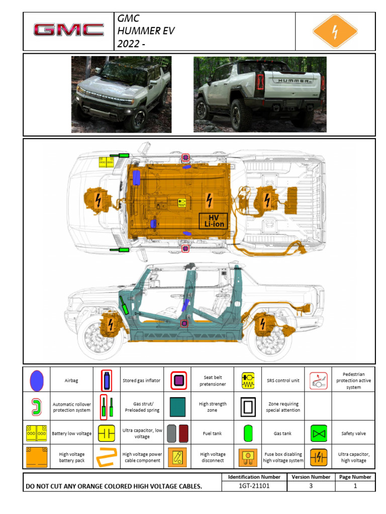 GMC Hummer EV First Responder Guide | PDF | Vehicles | Airbag
