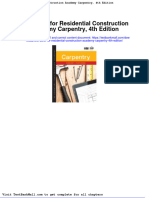 Full Download Test Bank For Residential Construction Academy Carpentry 4th Edition PDF Full Chapter