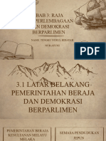 Bab 3: Raja Berperlembagaan Dan Demokrasi Berparlimen: Name: Tengku Nurul Hidayah Nur Ayuni