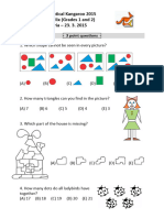 2015 Kangaroo Sample Test Paper Felix