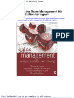 Full download Test Bank for Sales Management 9th Edition by Ingram pdf full chapter