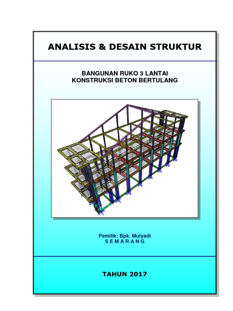 Laporan Analisis Struktur Ruko 3 Lantai (Final) | PDF
