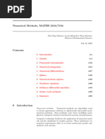 Numerical Methods Course Notes