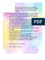 Comunicado II Bimestre - 5 Años