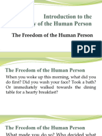 The Freedom of The Human Person