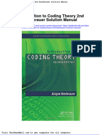 Full Download Introduction To Coding Theory 2nd Bierbrauer Solution Manual PDF Full Chapter