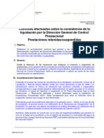 Controles Efectuados Sobre La Consistencia de La Liquidación Por La Dirección General de Control Prestacional Prestaciones Retenidas/suspendidas