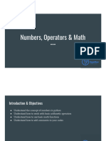 02 - Numbers, Operators - Math