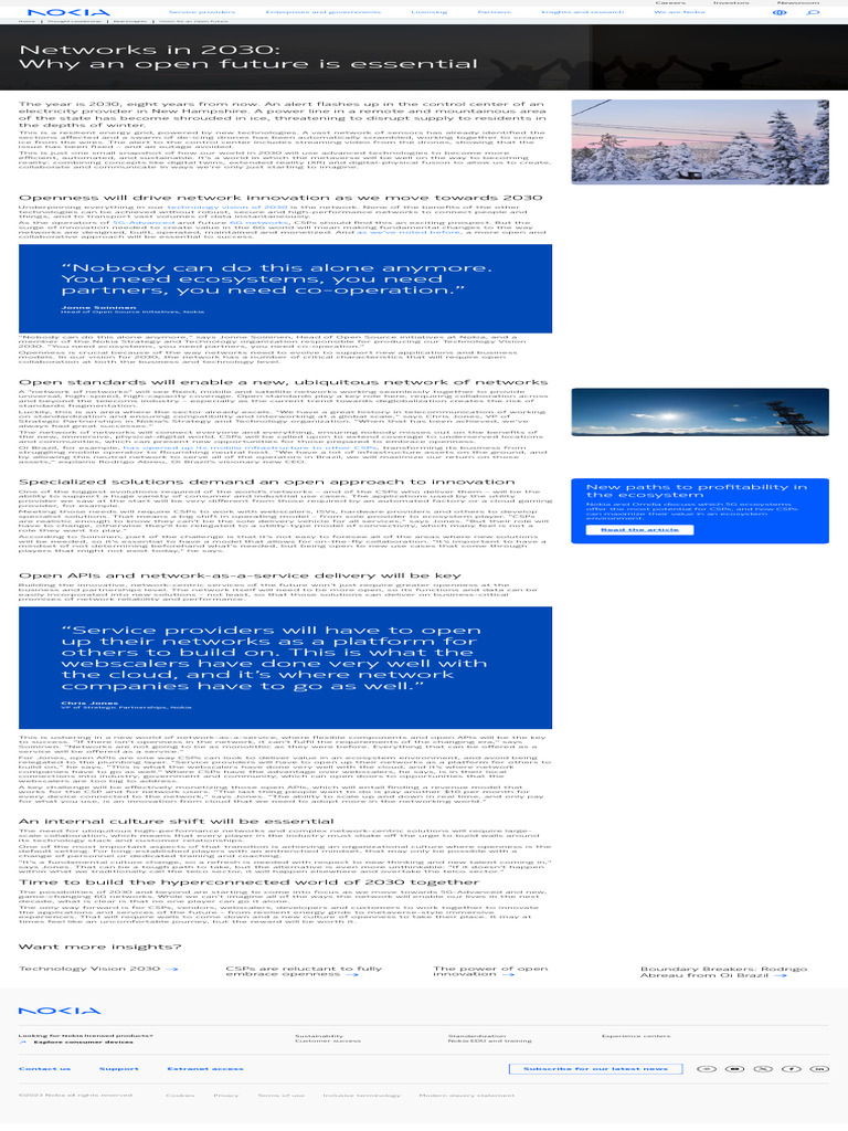 Future Networks: Open Innovation | PDF | Cloud Computing | Nokia