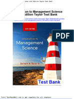 Full Download Introduction To Management Science 12th Edition Taylor Test Bank PDF Full Chapter