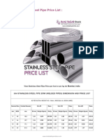Jindal Stainless Steel Pipe Price List