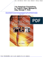 Full Download Test Bank For American Corrections 12th Edition Todd R Clear Michael D Reisig George F Cole PDF Full Chapter