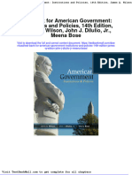 Full Download Test Bank For American Government Institutions and Policies 14th Edition James Q Wilson John J Diiulio JR Meena Bose PDF Full Chapter