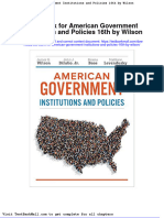 Full Download Test Bank For American Government Institutions and Policies 16th by Wilson PDF Full Chapter