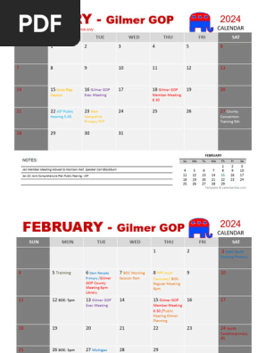 2024 gilmer gop calendar