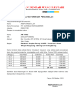 Surat Keterangan Penghasilan Gaji PT Nurindah