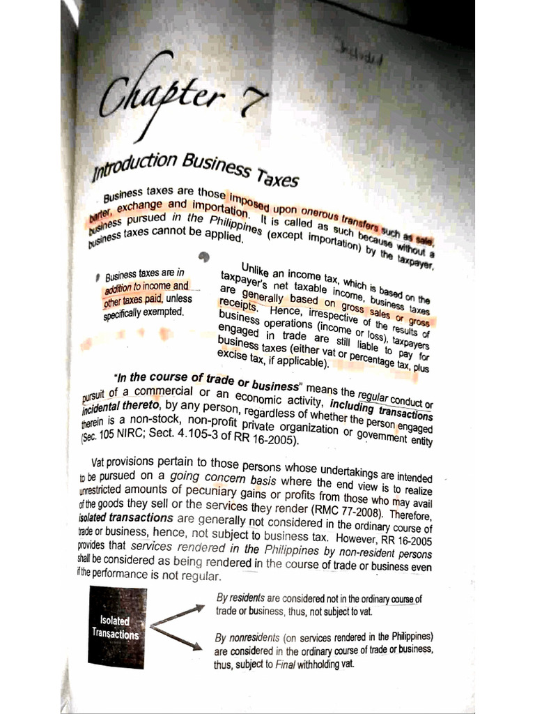Tax 2 - Chapter 7 | PDF