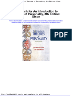 Full Download Test Bank For An Introduction To Theories of Personality 8th Edition Olson PDF Full Chapter