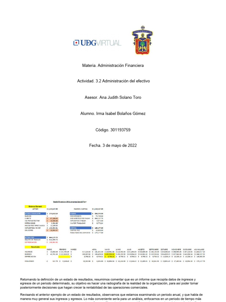 3.2 Administración Del Efectivo | PDF | Finanzas y dinero