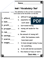 Unit 1 Week 1 Vocabulary Test: Name