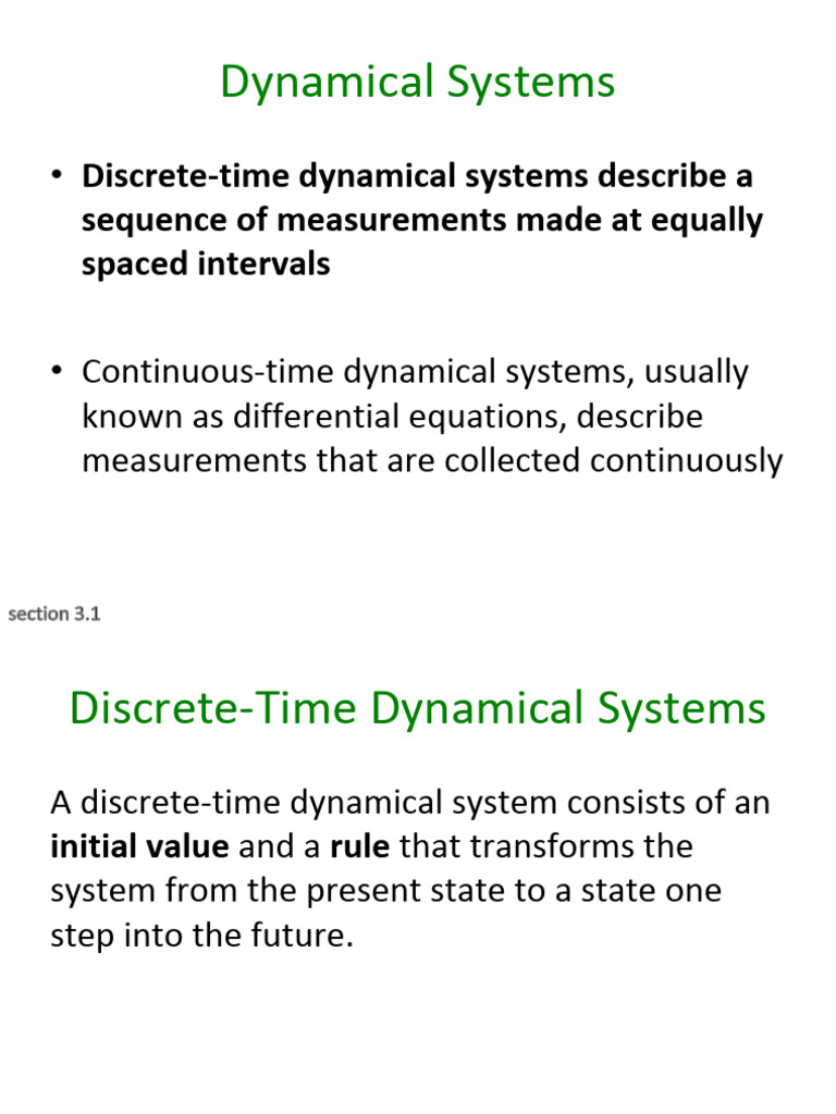 Calc Notes | PDF | Discrete Time And Continuous Time | Dynamical System