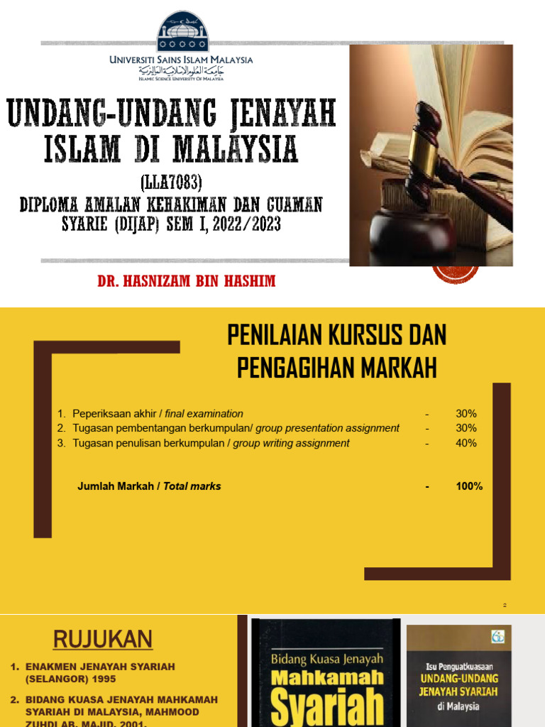 (PDF) Elemen Dan Klasifikasi Jenayah Islam | PDF
