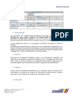 Formato Informe de Seguimiento Del Programa de Participación Estudiantil