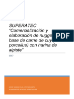 Comercializacion y Elaboracion de Nuggets A Base de Carne de Cuy Con Harina de Alpiste