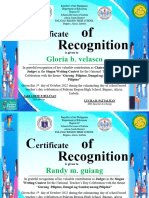 Certificate For NATIONAL TEACHER DAY