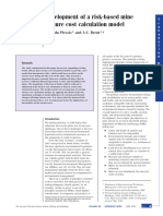 Development of A Risk-Based Mine Closure Cost Calculation Model