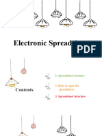 Electronic Spreadsheet - Spreadsheet Features