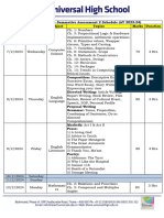 CISCE - Class XI - Summative Assessment 2 Schedule (AY 2023-24)
