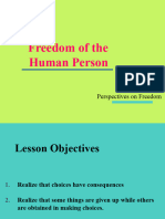 Freedom of The Human Person Part 1
