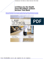 Full Download Law and Ethics For The Health Professions 6th Edition Judson Harrison Test Bank PDF Full Chapter