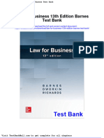 Full Download Law For Business 13th Edition Barnes Test Bank PDF Full Chapter