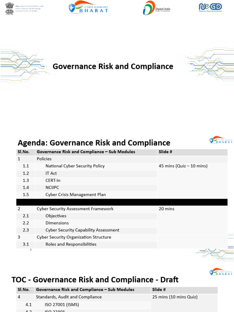 Governance Risk and Compliance Overview | PDF | Computer Security ...