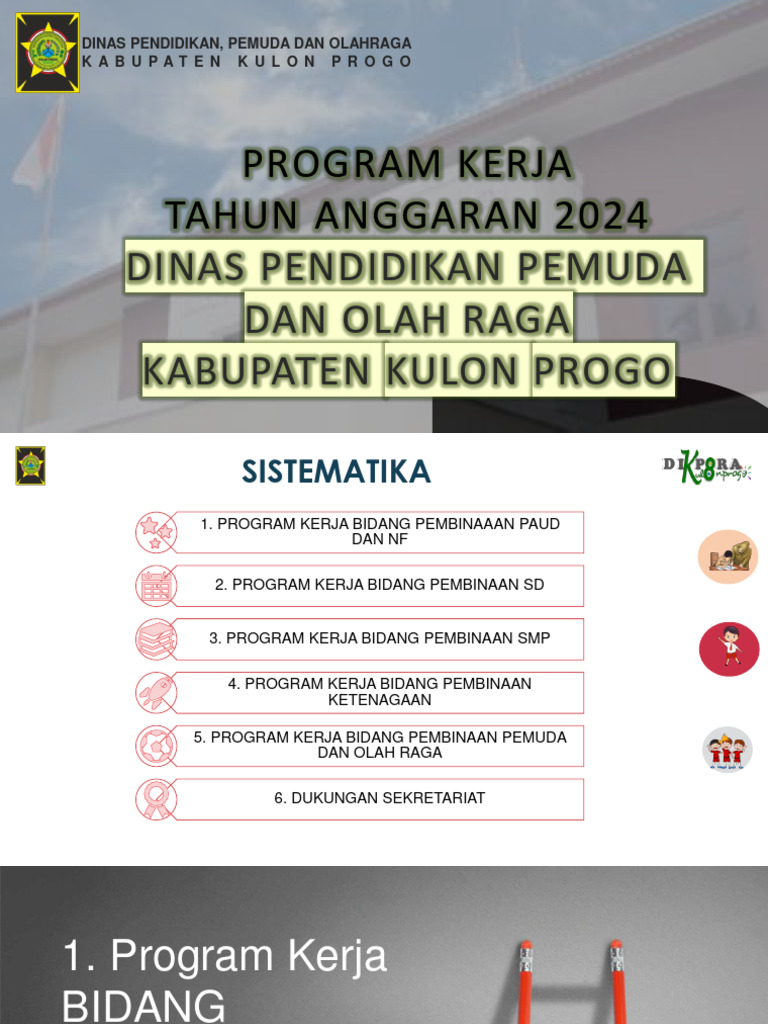 Program Kerja Dinas Pendidikan 2024 | PDF